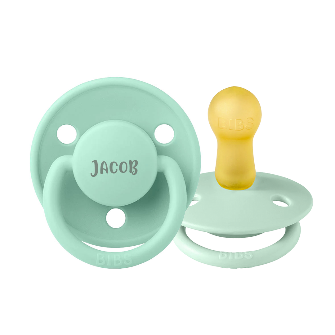 BIBS De Lux Natural Rubber Latex Pacifiers | Personalised Nordic Mint - Personalisable Baby Products Sold and Personalised by JustBørn