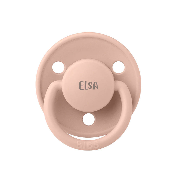 BIBS De Lux Natural Rubber Latex Pacifiers | Personalised Blush - Personalisable Baby Products Sold and Personalised by JustBørn