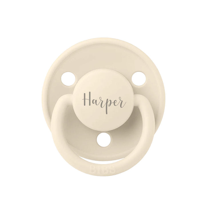 BIBS De Lux Natural Rubber Latex Pacifiers | Personalised Ivory - Personalisable Baby Products Sold and Personalised by JustBørn