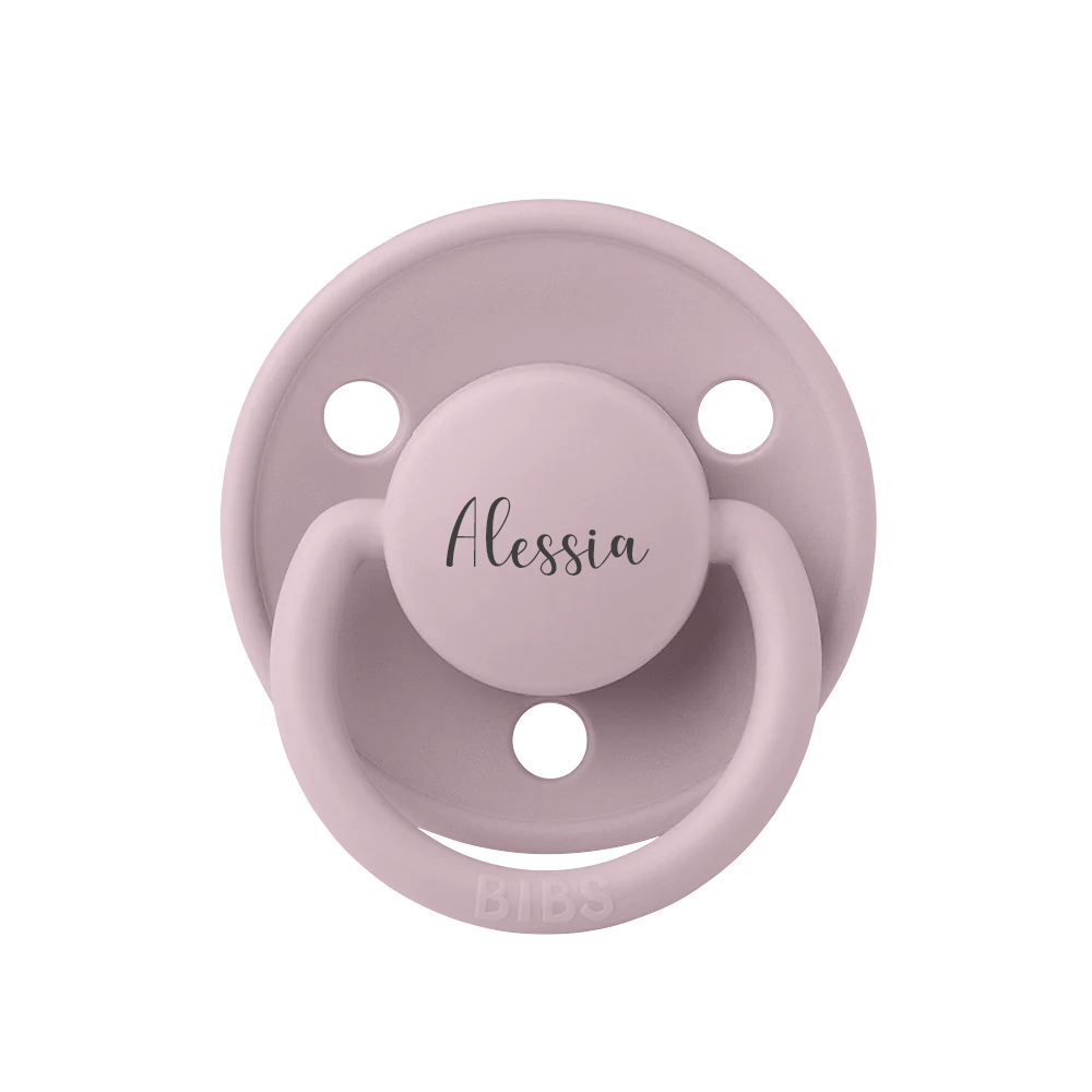 BIBS De Lux Natural Rubber Latex Pacifiers | Personalised Dusky Lilac - Personalisable Baby Products Sold and Personalised by JustBørn