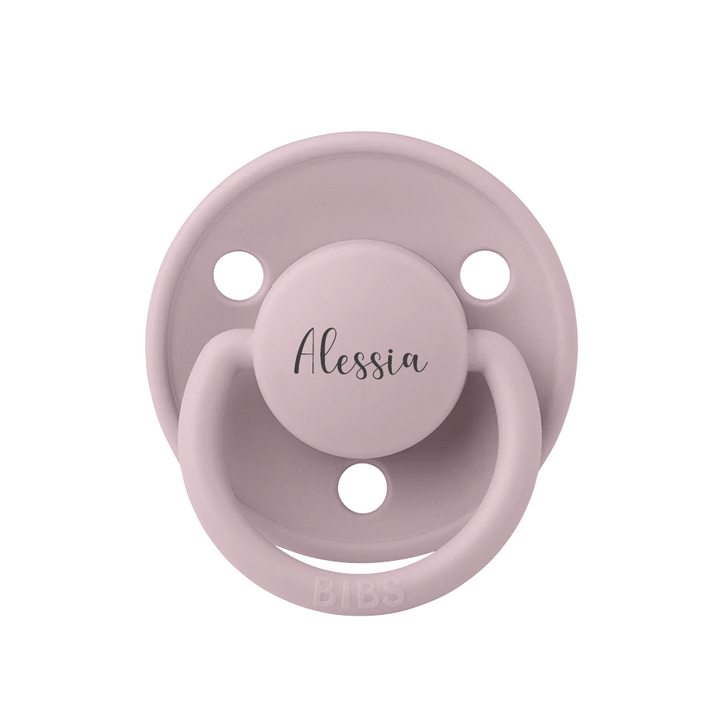 BIBS De Lux Natural Rubber Latex Pacifiers | Personalised Dusky Lilac - Personalisable Baby Products Sold and Personalised by JustBørn