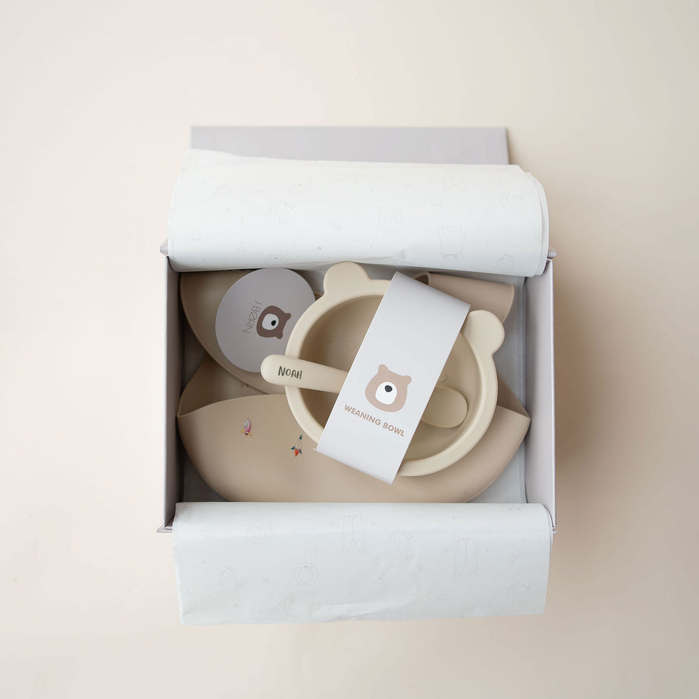 JBØRN Baby Weaning Basic Gift Box - Personalisable Baby Products Sold and Personalised by JustBørn