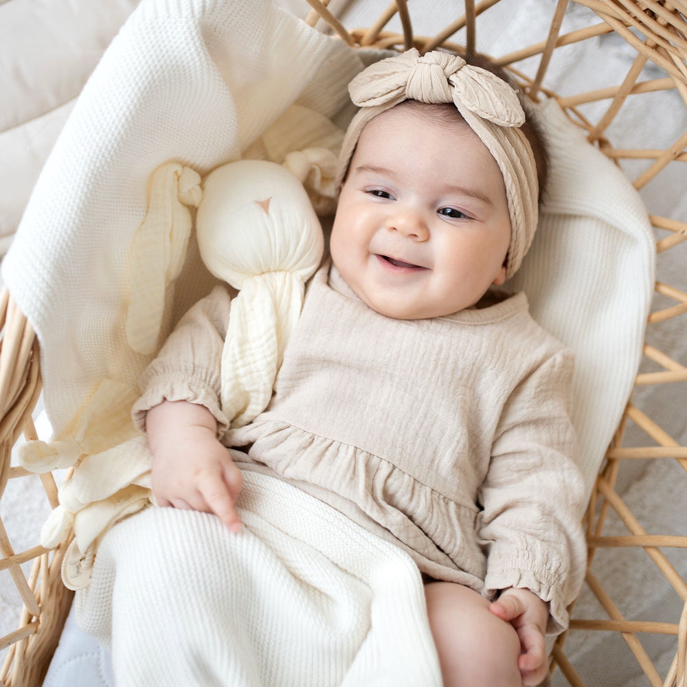 JBØRN Baby Girl Bow Cable Knit Headbands - Personalisable Baby Products Sold and Personalised by JustBørn