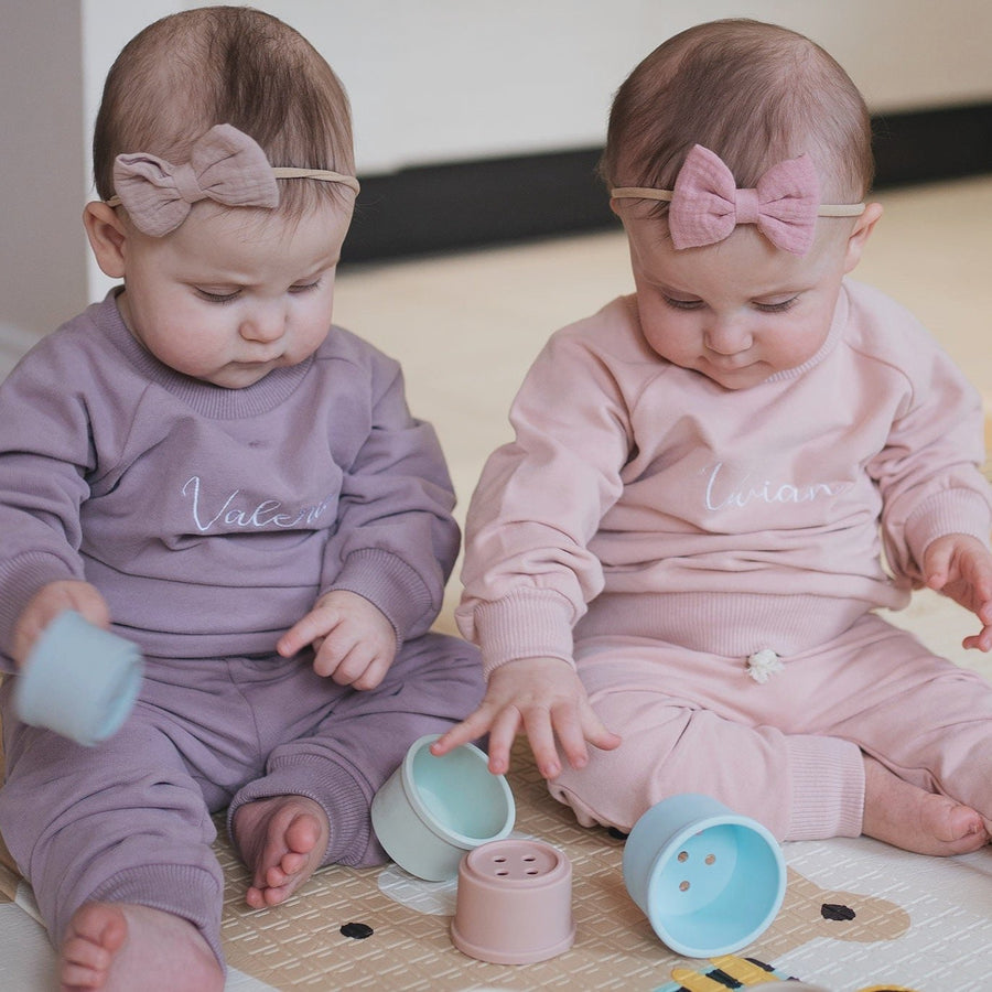 JBØRN Muslin Baby Girl Bow Headband - Personalisable Baby Products Sold and Personalised by JustBørn