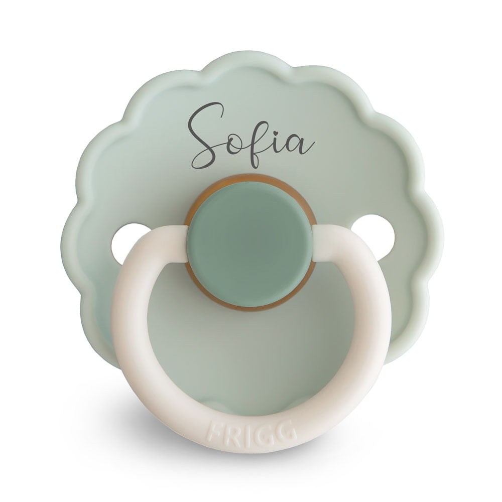 FRIGG Daisy Natural Rubber Latex Pacifier Little Darling - Personalisable Baby Products Sold and Personalised by JustBørn