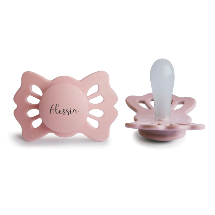 FRIGG Lucky Symmetrical Silicone Pacifiers | Personalised Blush Size 1 (0-6 Months) Yes - Personalisable Baby Products Sold and Personalised by JustBørn