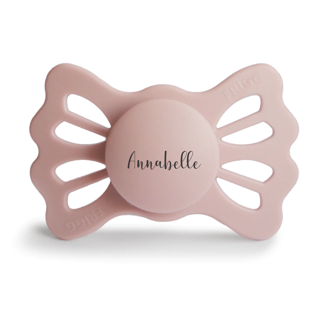 FRIGG Lucky Symmetrical Silicone Pacifiers | Personalised Blush Size 2 (6-18 Months) Yes - Personalisable Baby Products Sold and Personalised by JustBørn