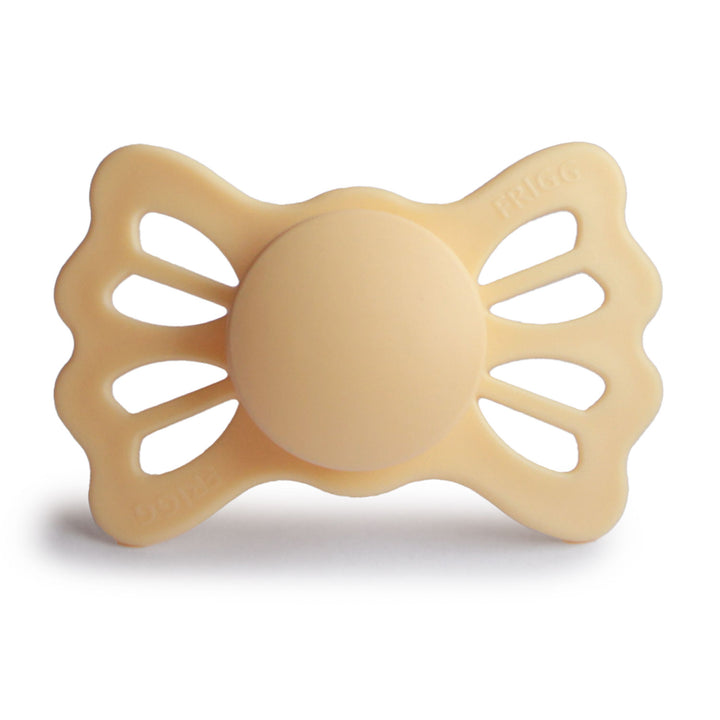 FRIGG Lucky Symmetrical Silicone Pacifiers | Personalised Pale Daffodil Size 2 (6-18 Months) No - Personalisable Baby Products Sold and Personalised by JustBørn