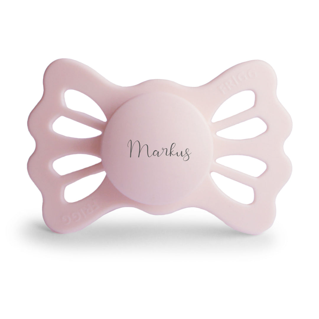 FRIGG Lucky Symmetrical Silicone Pacifiers | Personalised White Lilac Size 2 (6-18 Months) Yes - Personalisable Baby Products Sold and Personalised by JustBørn