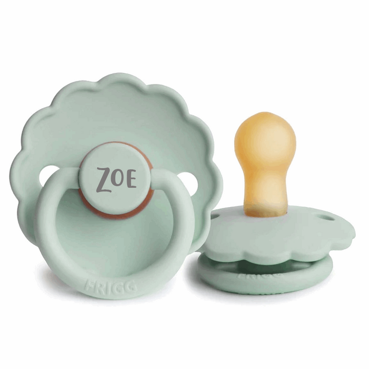 FRIGG Daisy Natural Rubber Latex Pacifier Seafoam Yes - Personalisable Baby Products Sold and Personalised by JustBørn