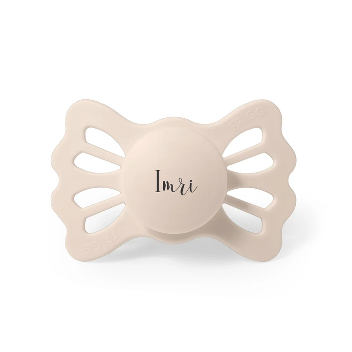 FRIGG Lucky Symmetrical Silicone Pacifiers | Personalised Cream Size 2 (6-18 Months) Yes - Personalisable Baby Products Sold and Personalised by JustBørn