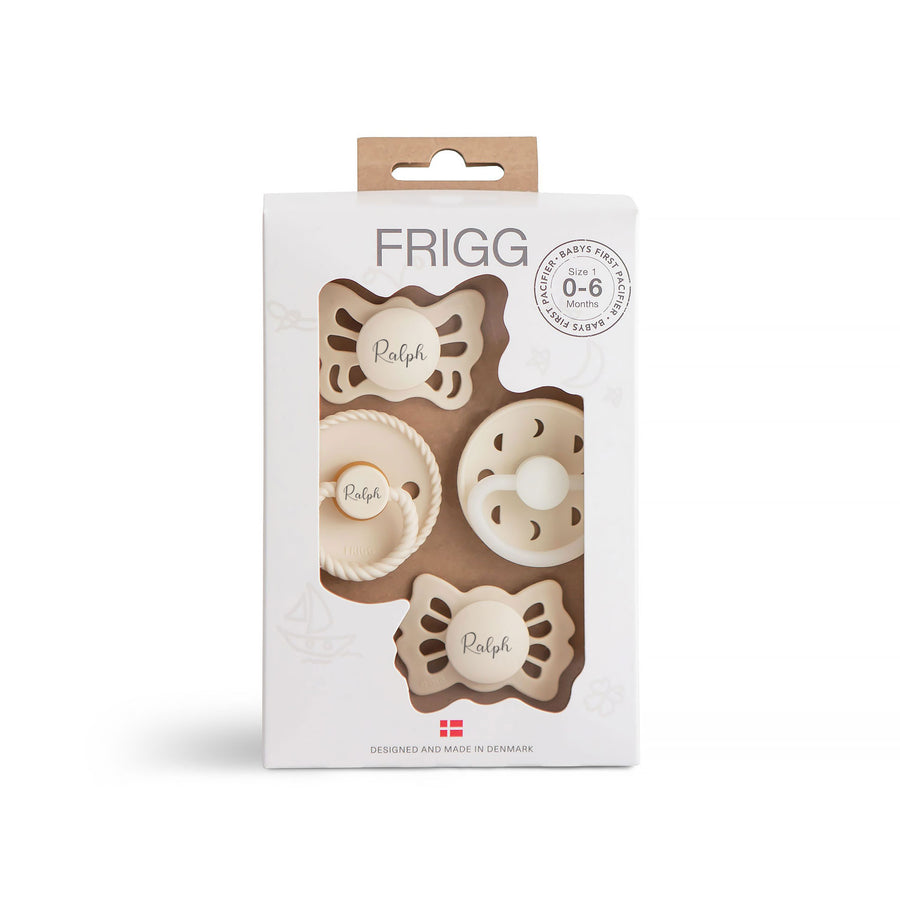 FRIGG Baby's First Pacifier Pack Moonlight Sailing - Cream Yes - Personalisable Baby Products Sold and Personalised by JustBørn