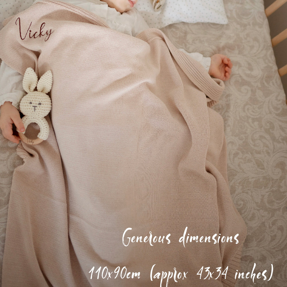 JBØRN Personalised Knitted Blanket & Comforter Gift Box - Personalisable Baby Products Sold and Personalised by JustBørn