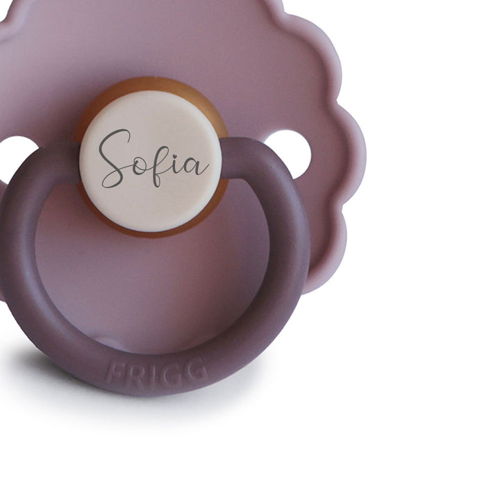 FRIGG Daisy Natural Rubber Latex Pacifier Lavender Haze - Personalisable Baby Products Sold and Personalised by JustBørn