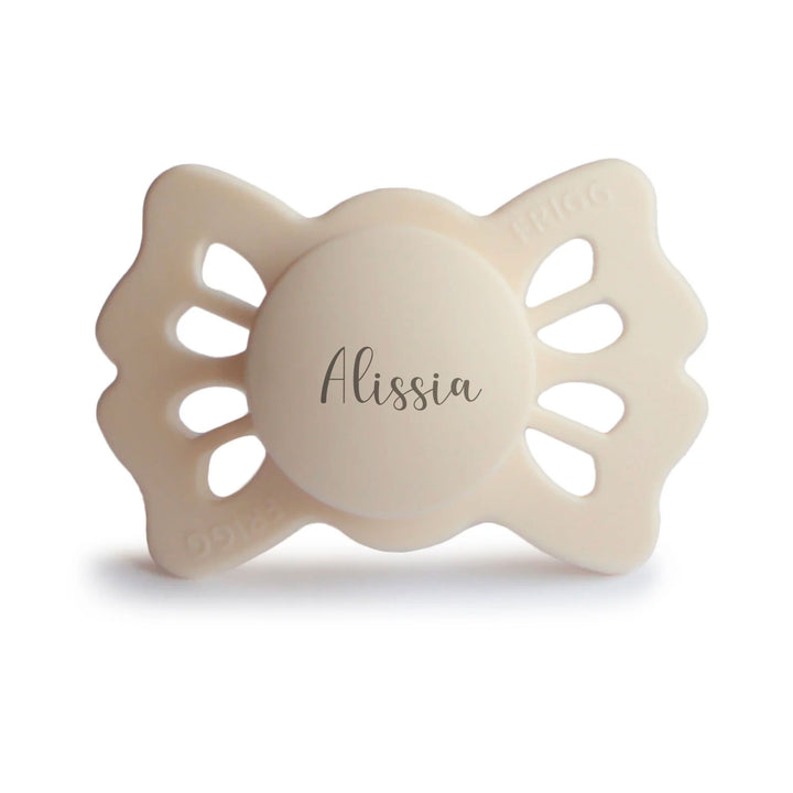 FRIGG Lucky Symmetrical Silicone Pacifiers | Personalised Cream Size 1 (0-6 Months) Yes - Personalisable Baby Products Sold and Personalised by JustBørn