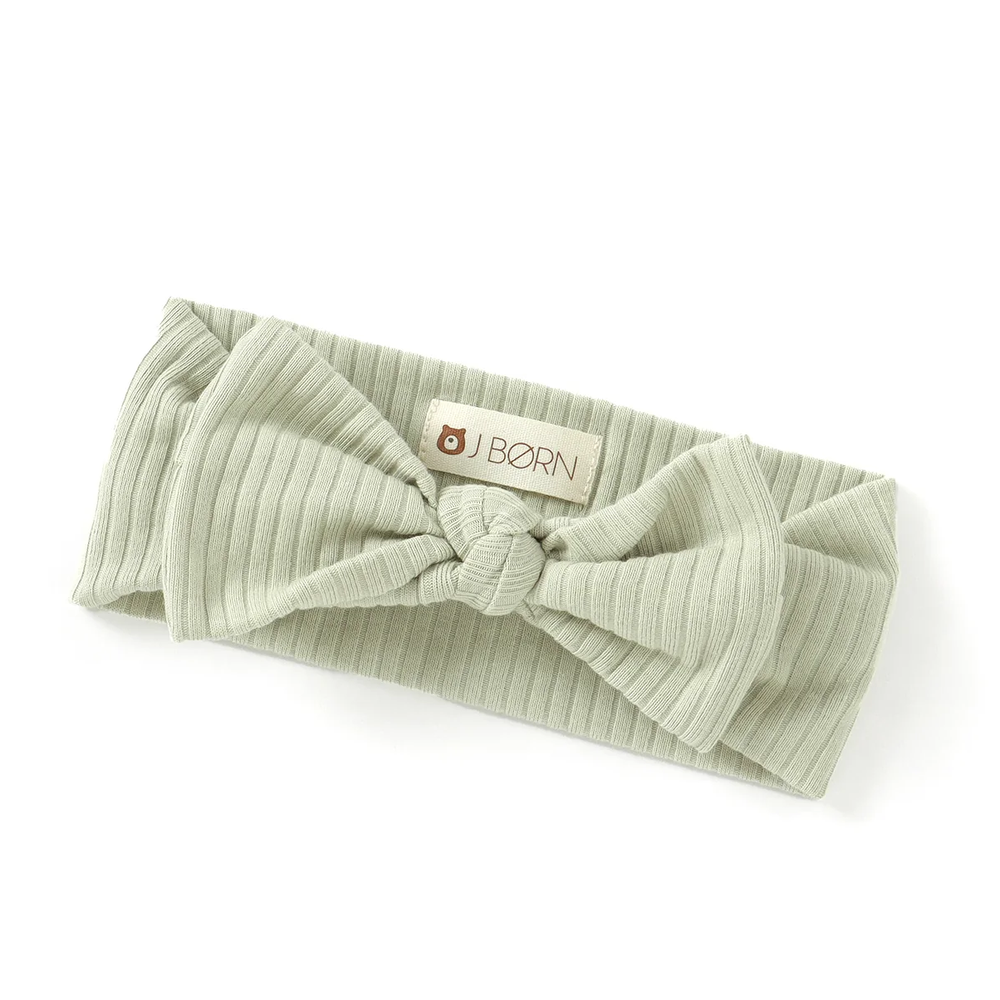 JBØRN Ribbed Baby Headband Ribbed Pistachio Headband - Personalisable Baby Products Sold and Personalised by JustBørn