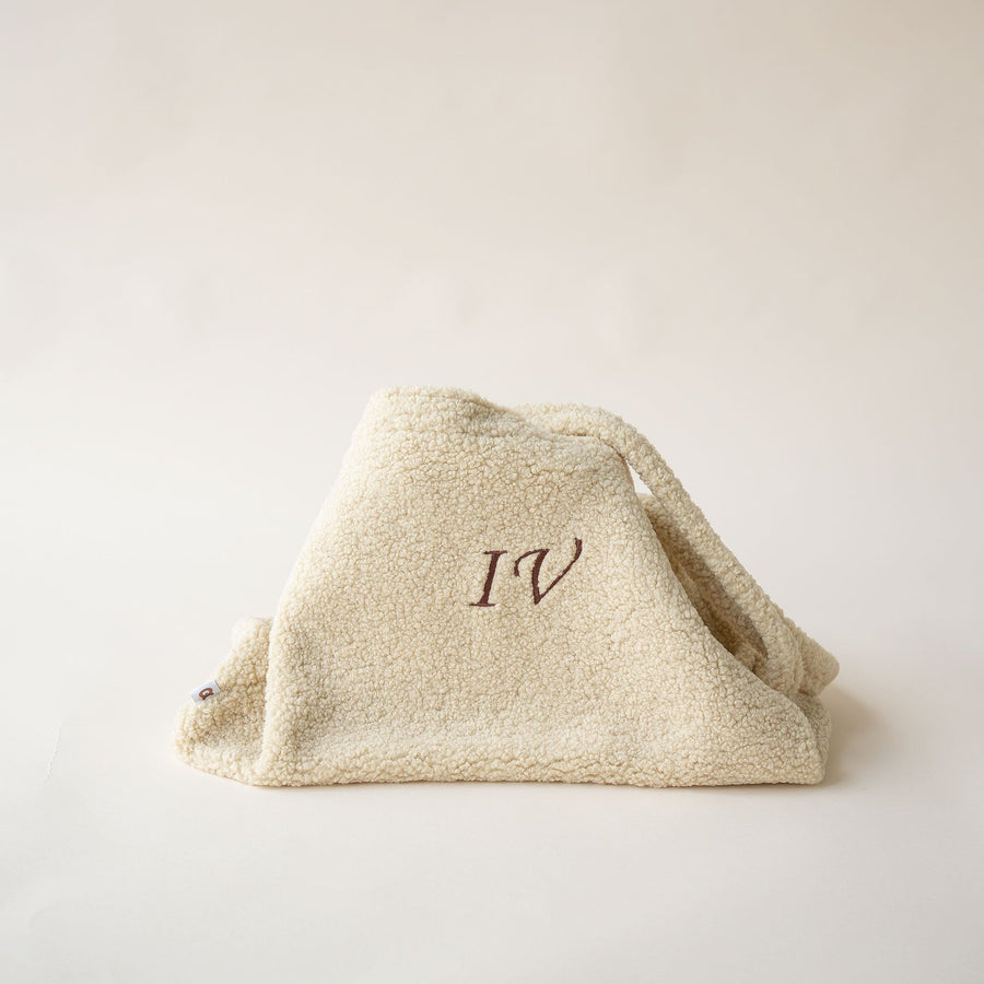JBØRN Personalised Teddy Mum Bag | Pram Shopping Bag Yes Teddy Ecru - Personalisable Baby Products Sold and Personalised by JustBørn