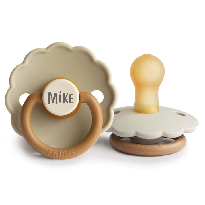 FRIGG Daisy Natural Rubber Latex Pacifier Desert Yes - Personalisable Baby Products Sold and Personalised by JustBørn