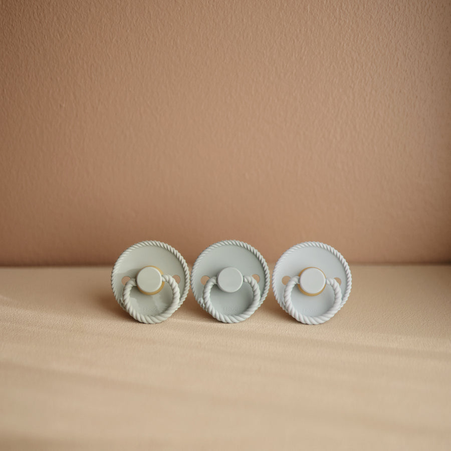 FRIGG Rope Natural Rubber Latex Pacifiers - Personalisable Baby Products Sold and Personalised by JustBørn