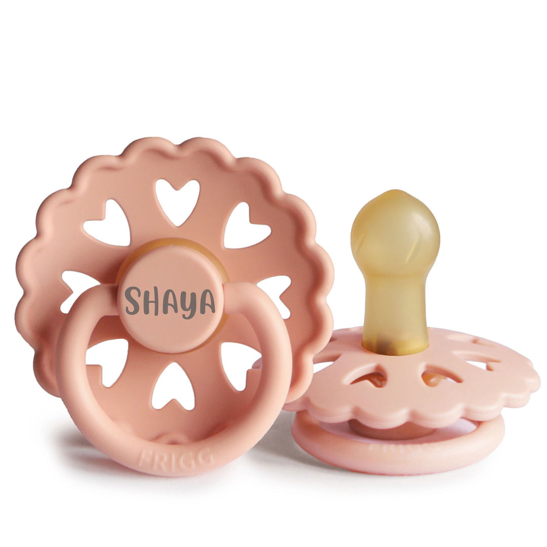 FRIGG Fairytale Natural Rubber Latex Pacifiers | Personalised Princess and The Pea Size 1 (0-6 Months) - Personalisable Baby Products Sold and Personalised by JustBørn