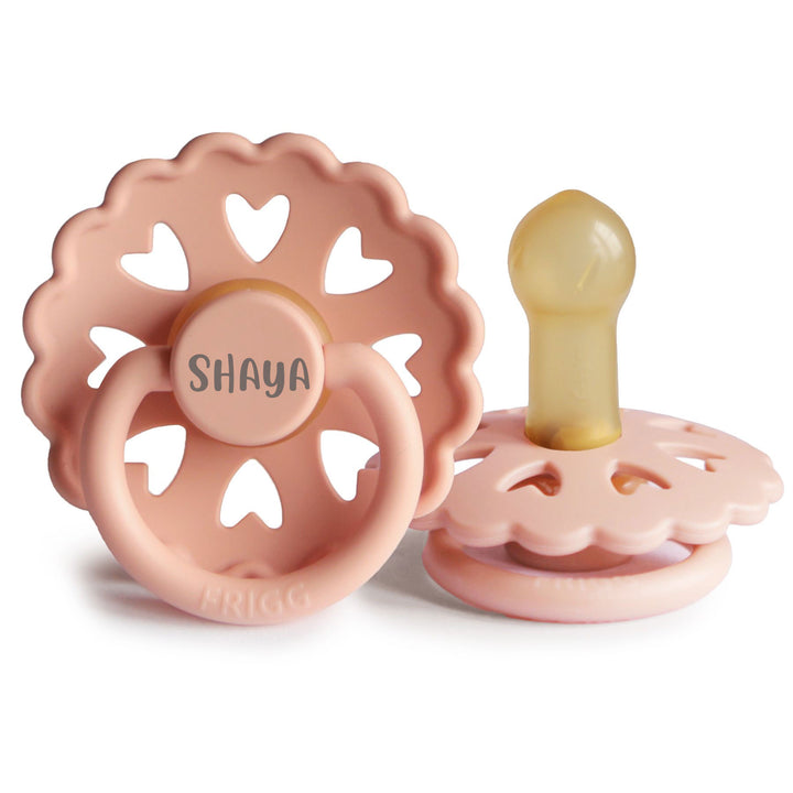 FRIGG Fairytale Natural Rubber Latex Pacifiers | Personalised Princess and The Pea Size 2 (6-18 Months) - Personalisable Baby Products Sold and Personalised by JustBørn