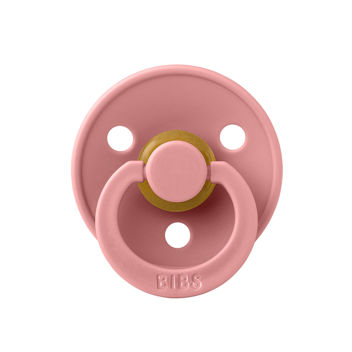 BIBS Colour Natural Rubber Latex Pacifiers (Size 1 & 2) Dusty Pink - Personalisable Baby Products Sold and Personalised by JustBørn