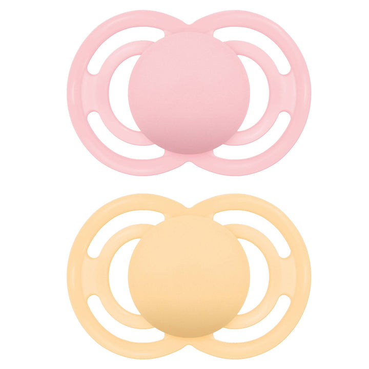 MAM Soother Perfect 6+ Months Baby Pink & Pink Cream No - Personalisable Baby Products Sold and Personalised by JustBørn
