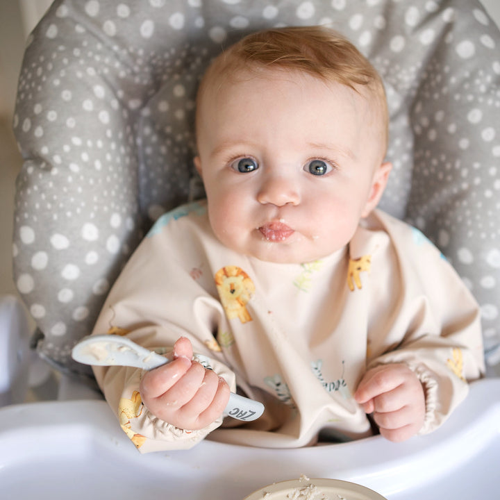 JBØRN Silicone Bowl, Spoon and Bib Set - Personalisable Baby Products Sold and Personalised by JustBørn