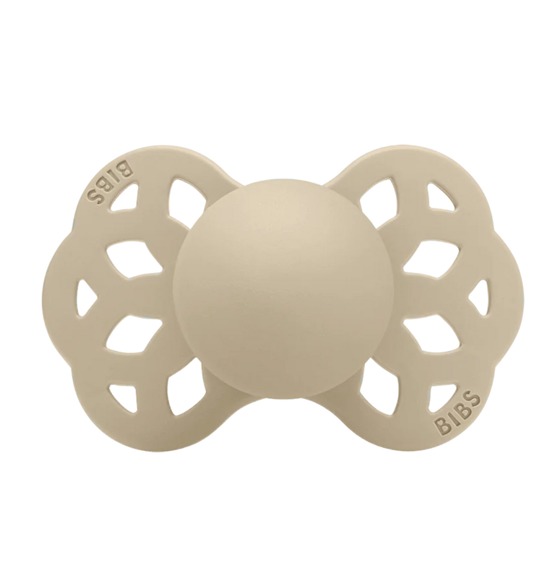 BIBS Infinity Anatomical Silicone Pacifiers | Personalisable Vanilla - Personalisable Baby Products Sold and Personalised by JustBørn