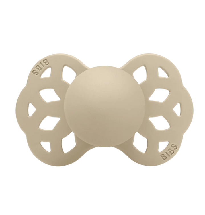 BIBS Infinity Anatomical Silicone Pacifiers | Personalisable Vanilla - Personalisable Baby Products Sold and Personalised by JustBørn