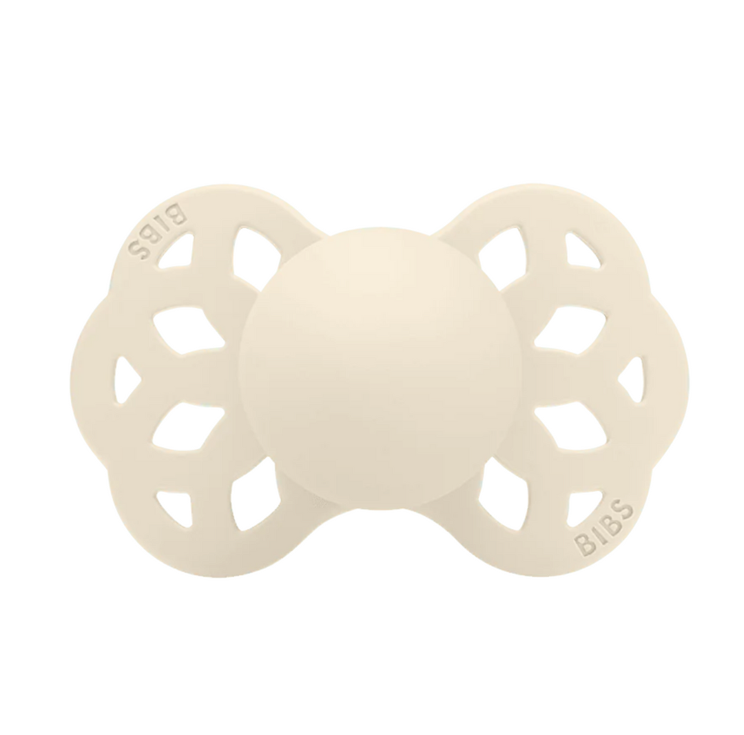 BIBS Infinity Anatomical Silicone Pacifiers | Personalisable Ivory - Personalisable Baby Products Sold and Personalised by JustBørn