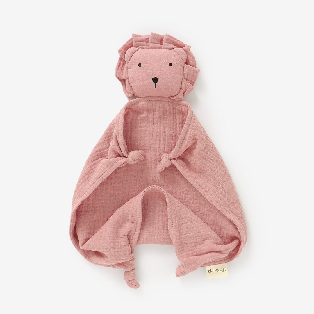 JBØRN Organic Cotton Lion Comforter Powder Blush Muslin - Personalisable Baby Products Sold and Personalised by JustBørn