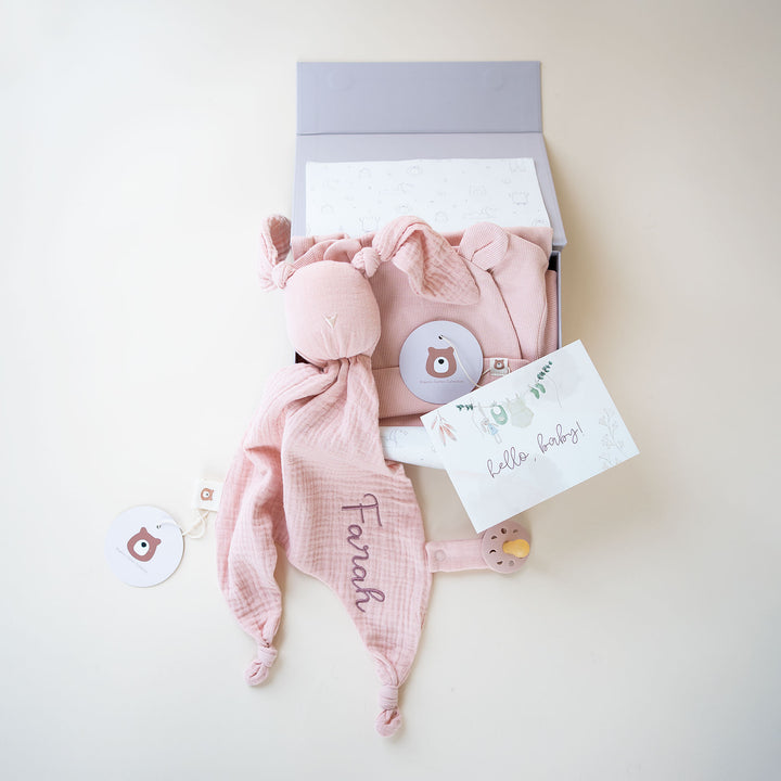 JBØRN Organic Cotton Sleeping Gown & Comforter Gift Set | 0-6 Months - Personalisable Baby Products Sold and Personalised by JustBørn