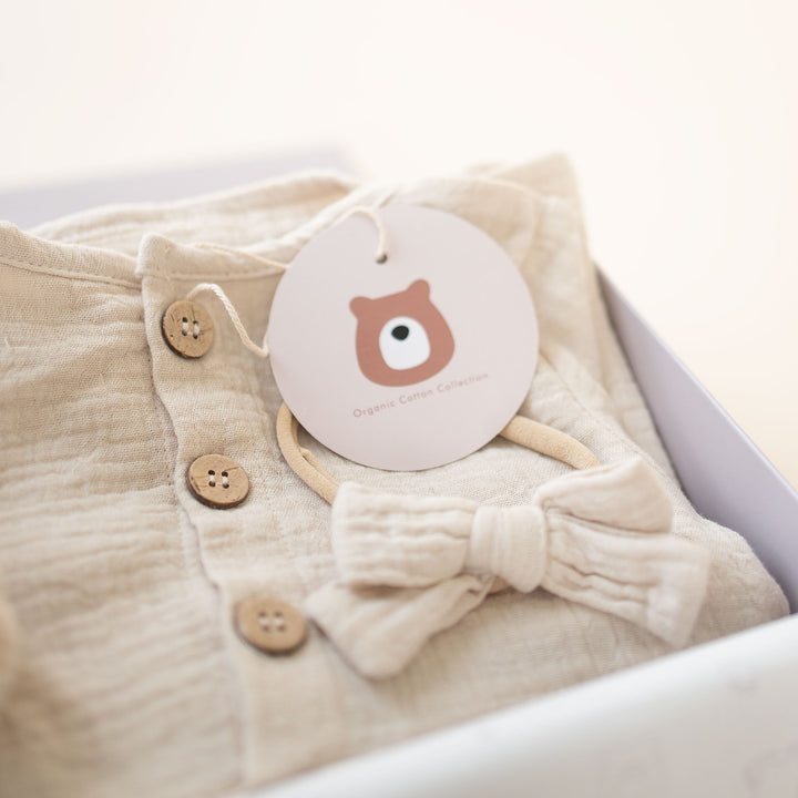 JBØRN Personalised Teddy & Matching Baby Dress | New Baby Girl Gift Set - Personalisable Baby Products Sold and Personalised by JustBørn