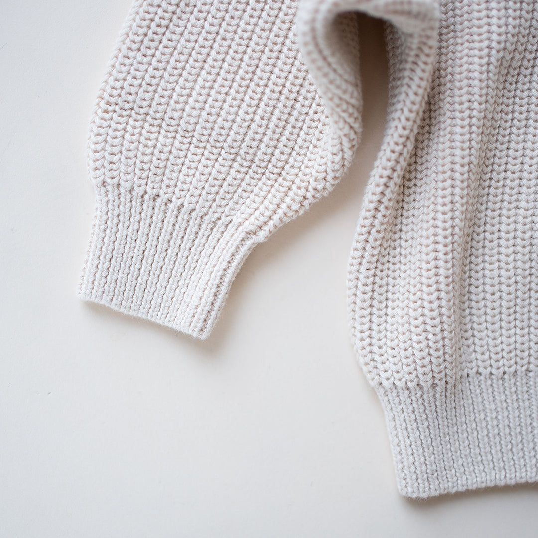 JBØRN Organic Cotton Knitted Crew Neck Jumper | 6-12 Months - Personalisable Baby Products Sold and Personalised by JustBørn