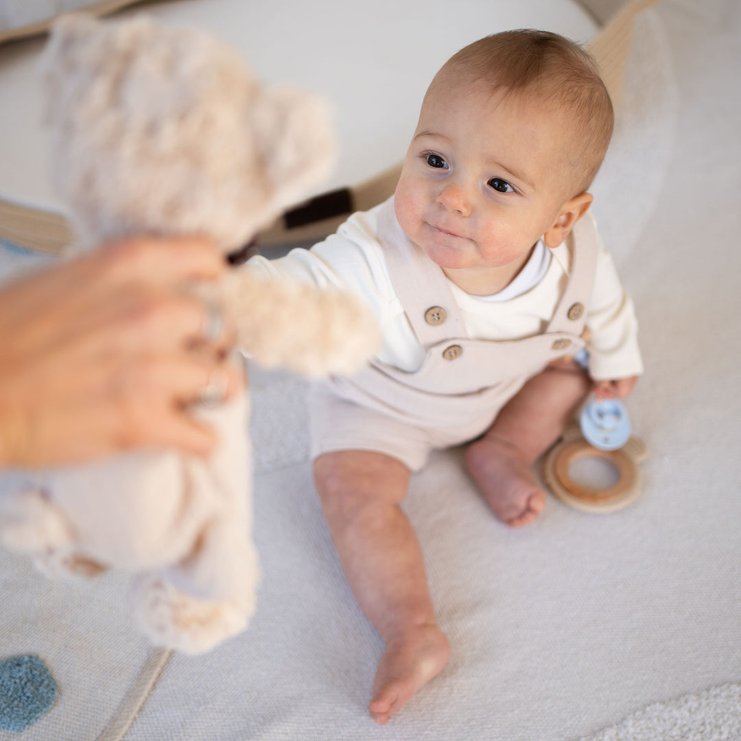 JBØRN Personalised Teddy & Matching Baby Dungarees | Baby Boy Gift Set - Personalisable Baby Products Sold and Personalised by JustBørn