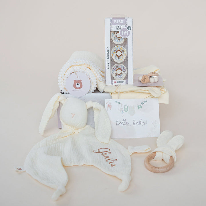 JBØRN Newborn Welcome Gift Set | JBØRN x BIBS x Liberty Collection Yes - Personalisable Baby Products Sold and Personalised by JustBørn