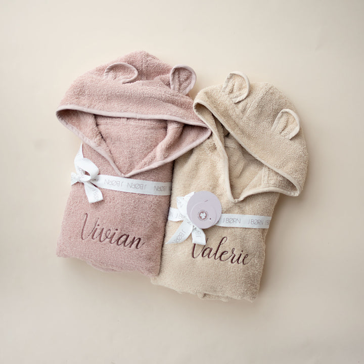 JBØRN Organic Cotton Hooded Poncho - Personalisable Baby Products Sold and Personalised by JustBørn