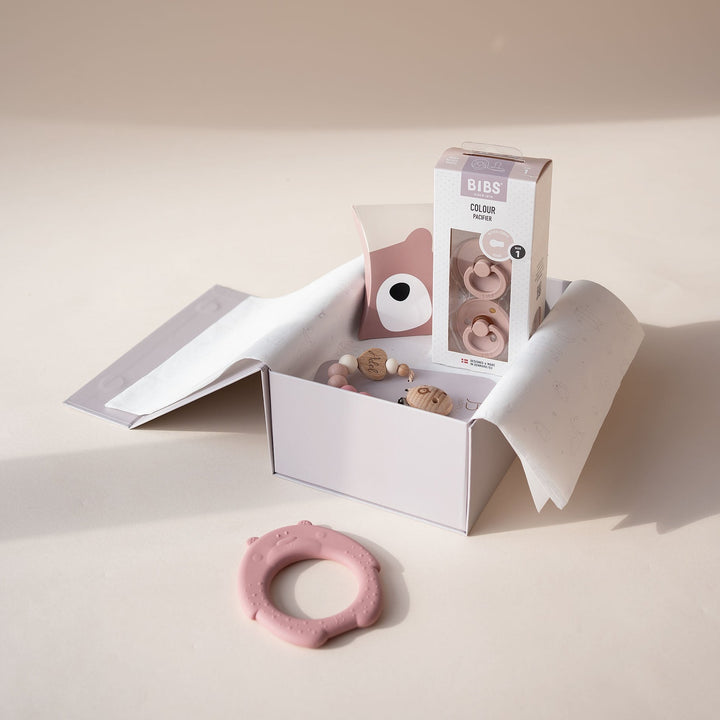 JBØRN Teether & BIBS Pacifiers Gift Box - Personalisable Baby Products Sold and Personalised by JustBørn