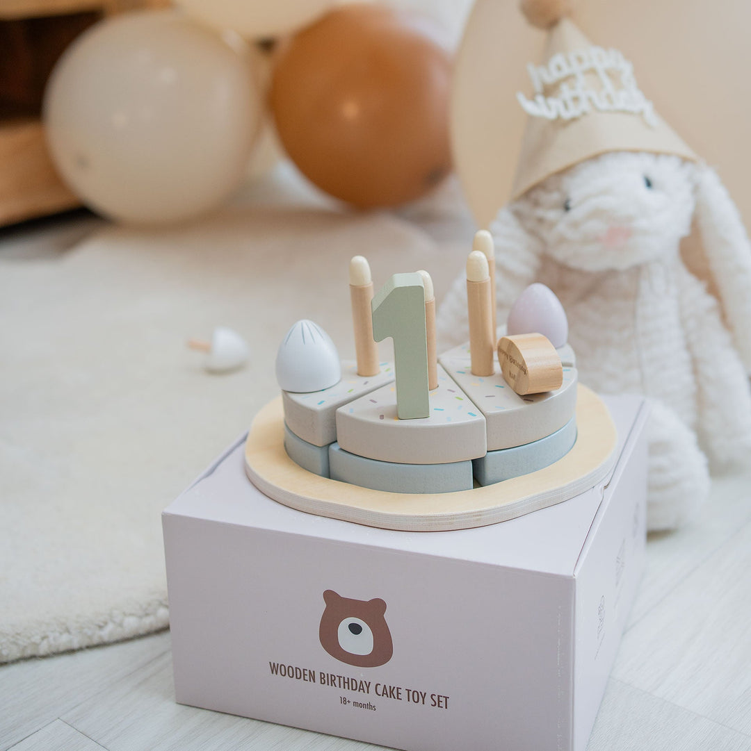 JBØRN Personalised Wooden Birthday Cake - Personalisable Baby Products Sold and Personalised by JustBørn