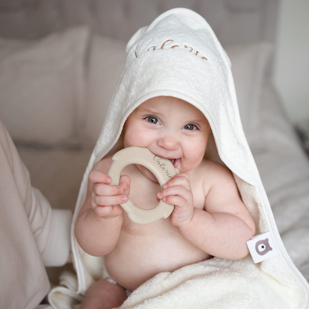 JBØRN Organic Cotton Baby Hooded Towel & Bath Toys Gift Set - Personalisable Baby Products Sold and Personalised by JustBørn
