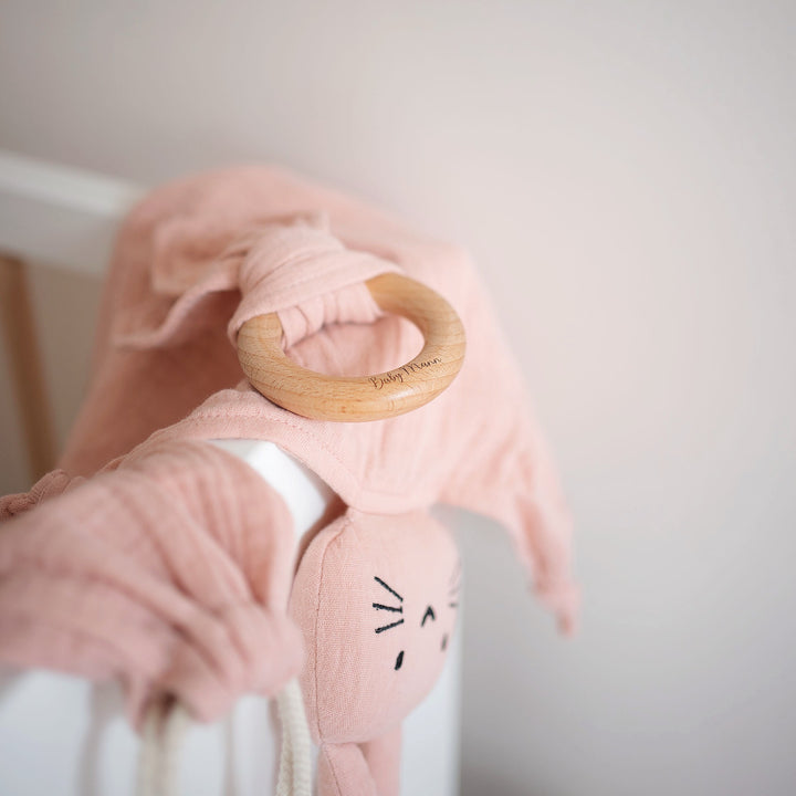 JBØRN Organic Cotton Bunny Comforter & Teether Set - Personalisable Baby Products Sold and Personalised by JustBørn