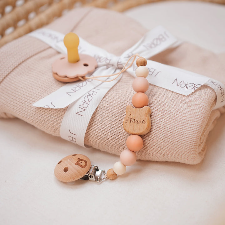 JBØRN Bear Pacifier Clip | Personalised - Personalisable Baby Products Sold and Personalised by JustBørn