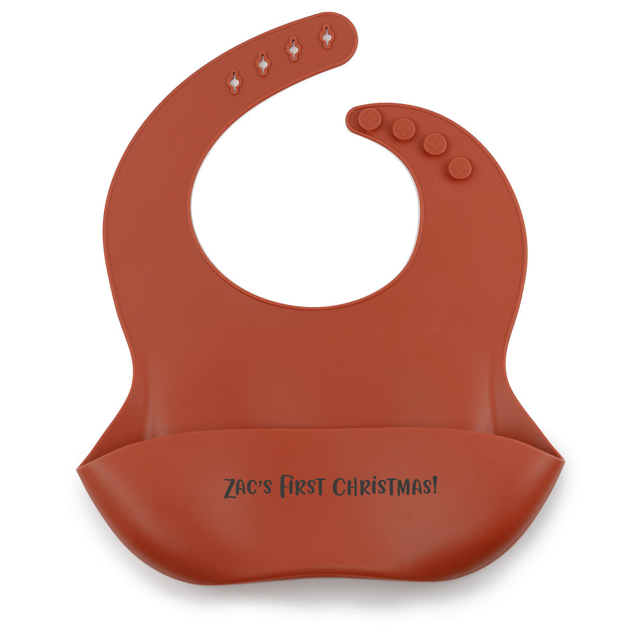 JBØRN Silicone Baby Feeding Bib - Personalisable Baby Products Sold and Personalised by JustBørn