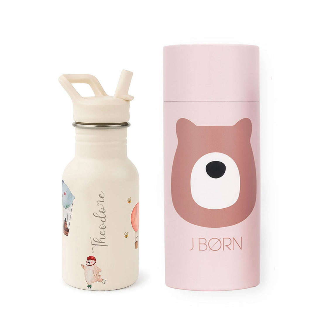 JBØRN Personalised Stainless Steel Kids Water Bottle - Personalisable Baby Products Sold and Personalised by JustBørn