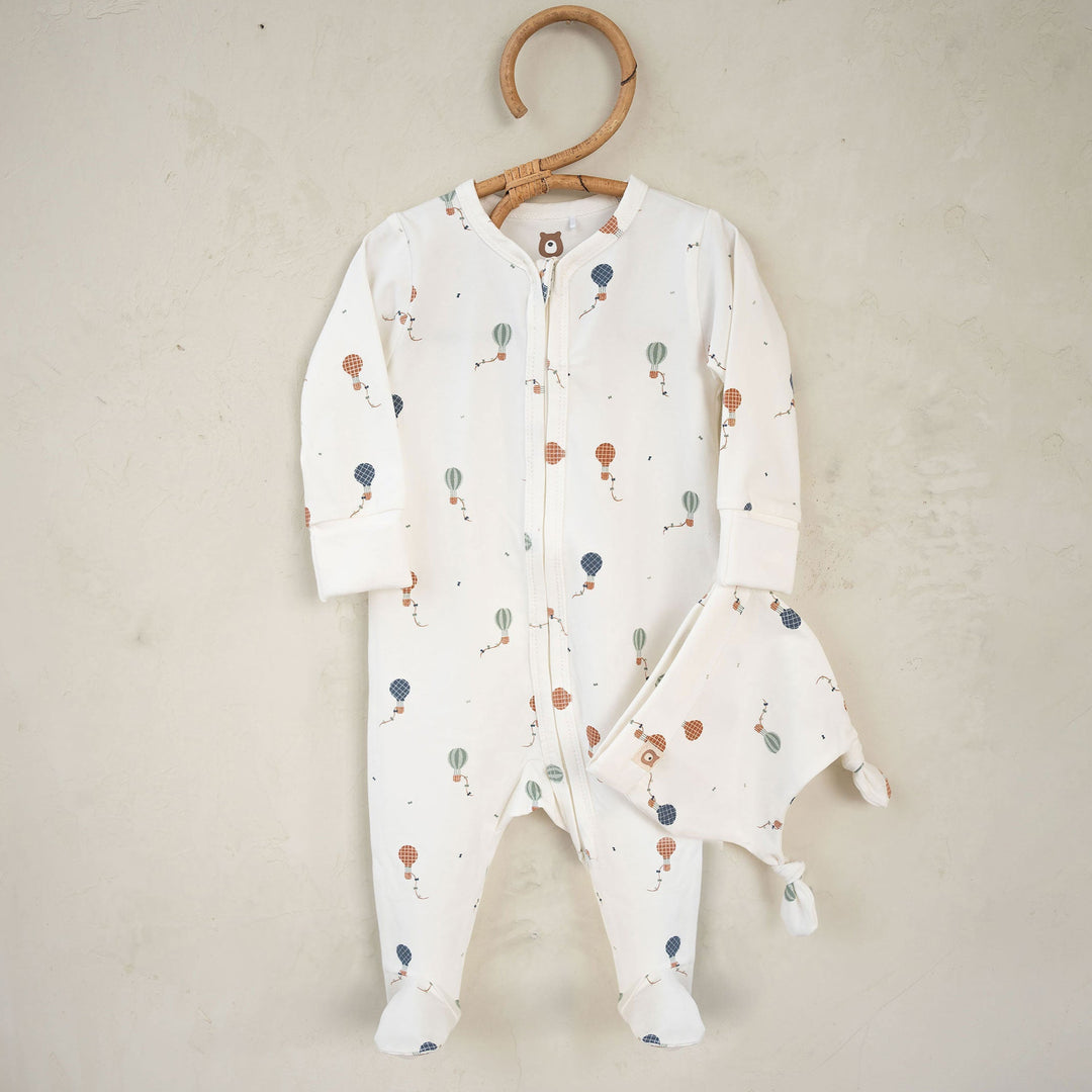 JBØRN Organic Cotton Baby Sleepsuit 0-3 Months - Personalisable Baby Products Sold and Personalised by JustBørn