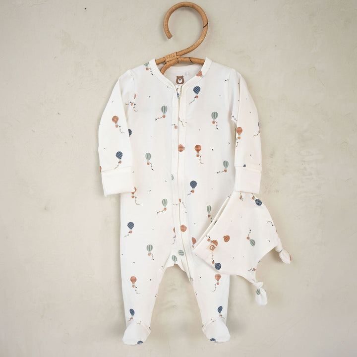JBØRN Organic Cotton Baby Sleepsuit 0-3 Months - Personalisable Baby Products Sold and Personalised by JustBørn