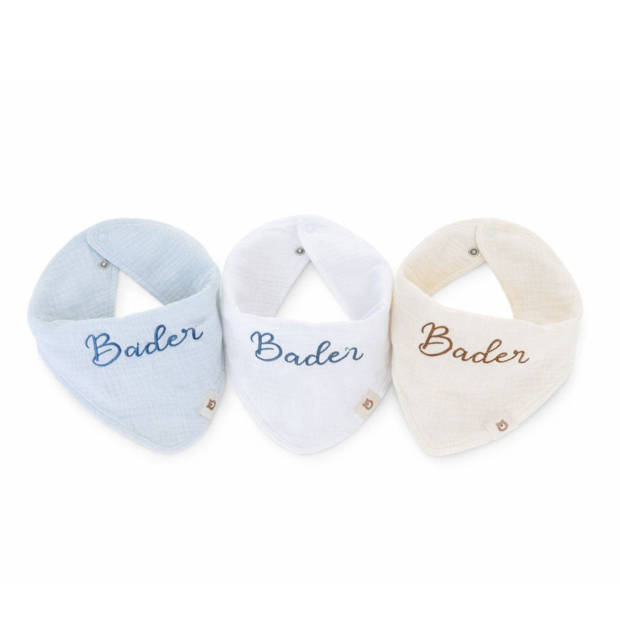 JBØRN Organic Cotton Muslin Baby Dribble Bib | Personalisable - Personalisable Baby Products Sold and Personalised by JustBørn