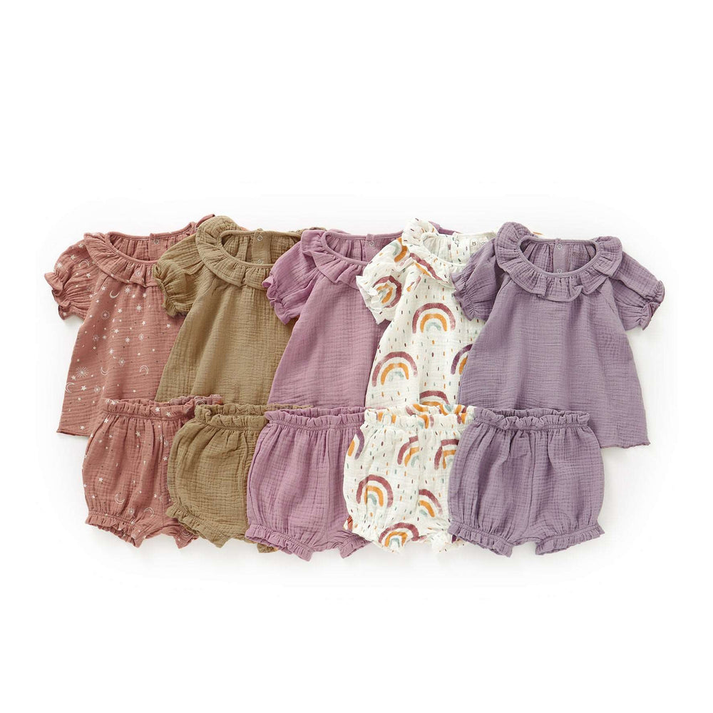 JBØRN Organic Cotton Muslin Baby Girl Outfit - Personalisable Baby Products Sold and Personalised by JustBørn