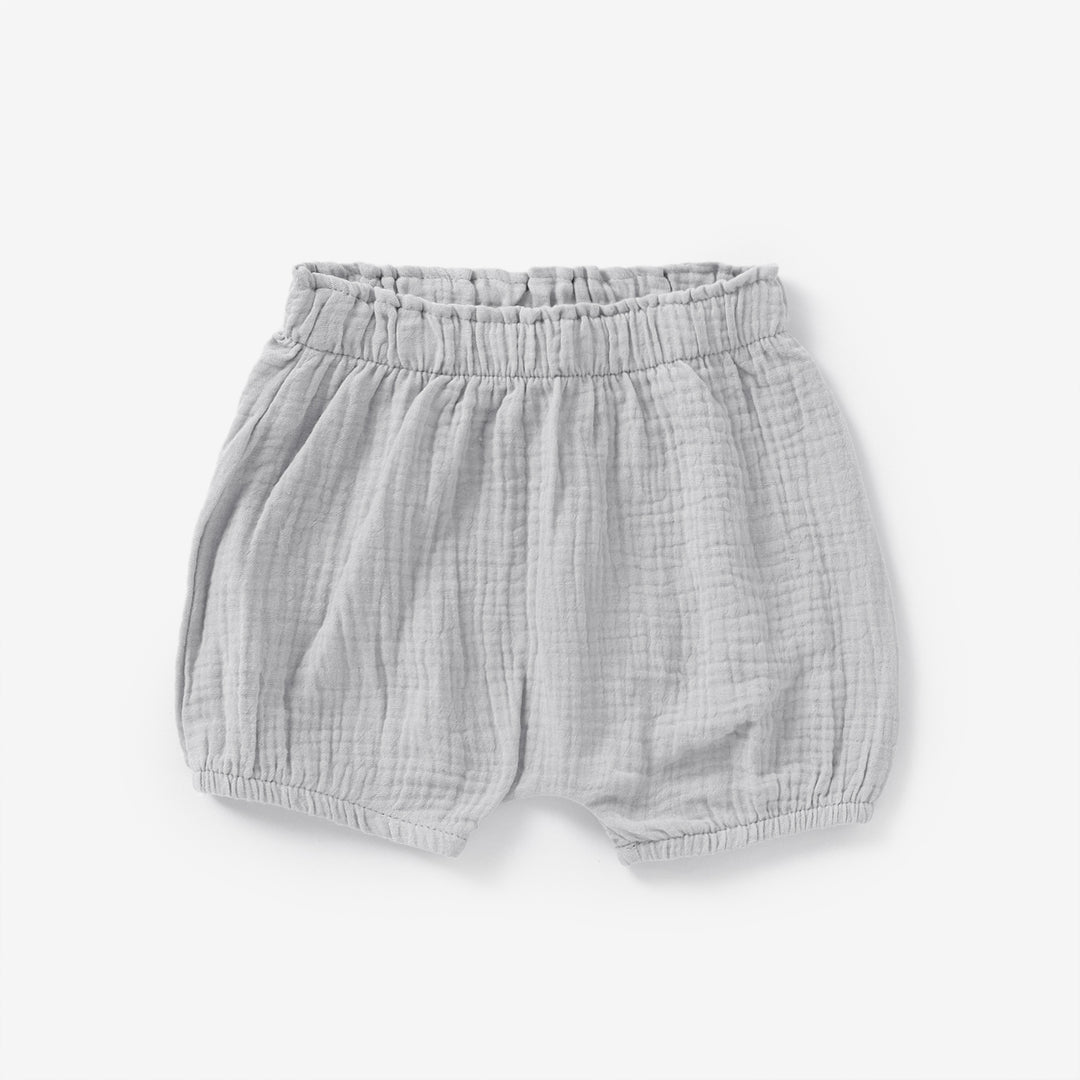 JBØRN Organic Cotton Muslin Baby Shorts Cloud - Personalisable Baby Products Sold and Personalised by JustBørn